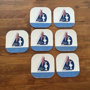 Louis Vuitton Cup Coasters Challenger Races Bar Collectable Sailing 1987